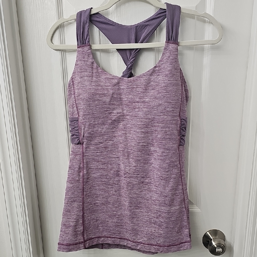 Lululemon Athletica Purple Twist Back Tank Top
